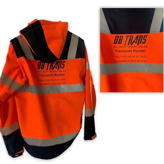 veste haute visibilité floquée
